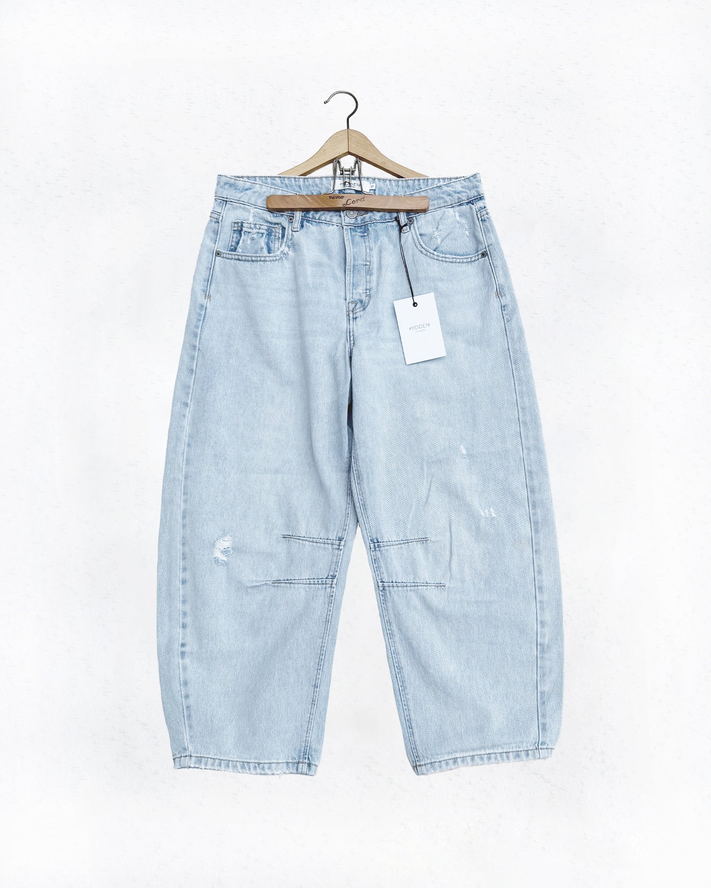 Hidden Sammie Light Wash Crop Barrel Jeans (Oversized 27/28)