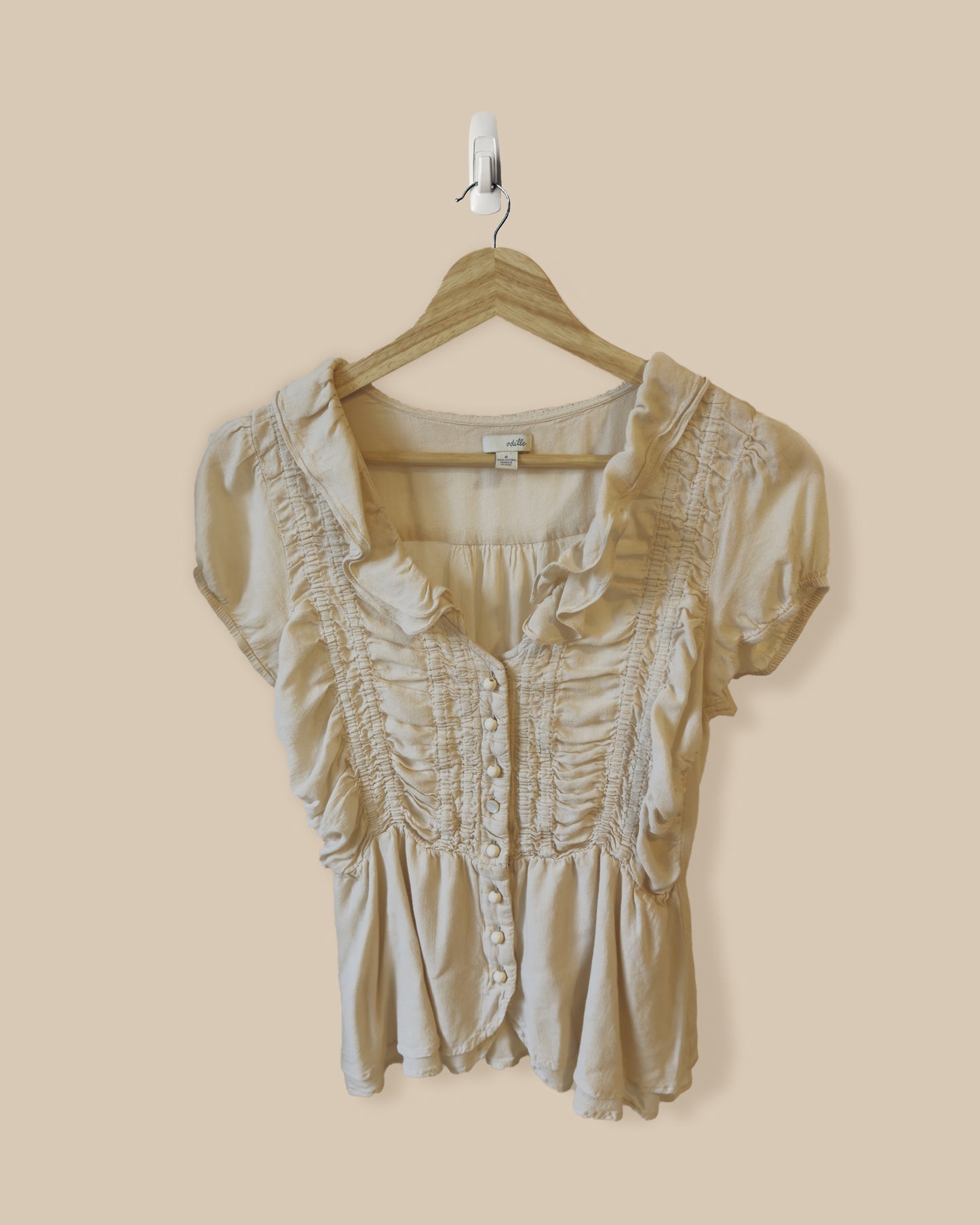 Ruched Button-Up Blouse (6)