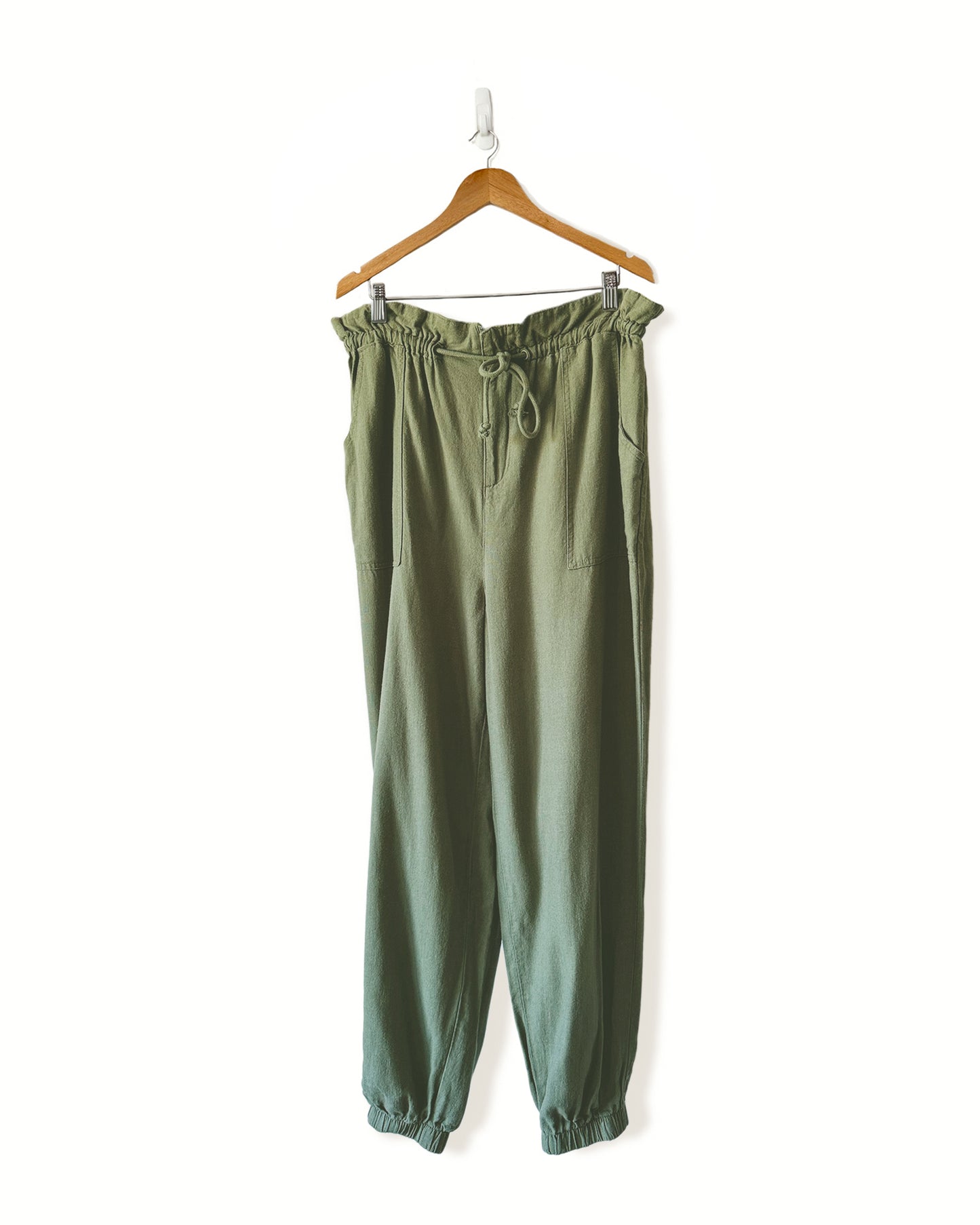 Linen Blend Joggers (L)