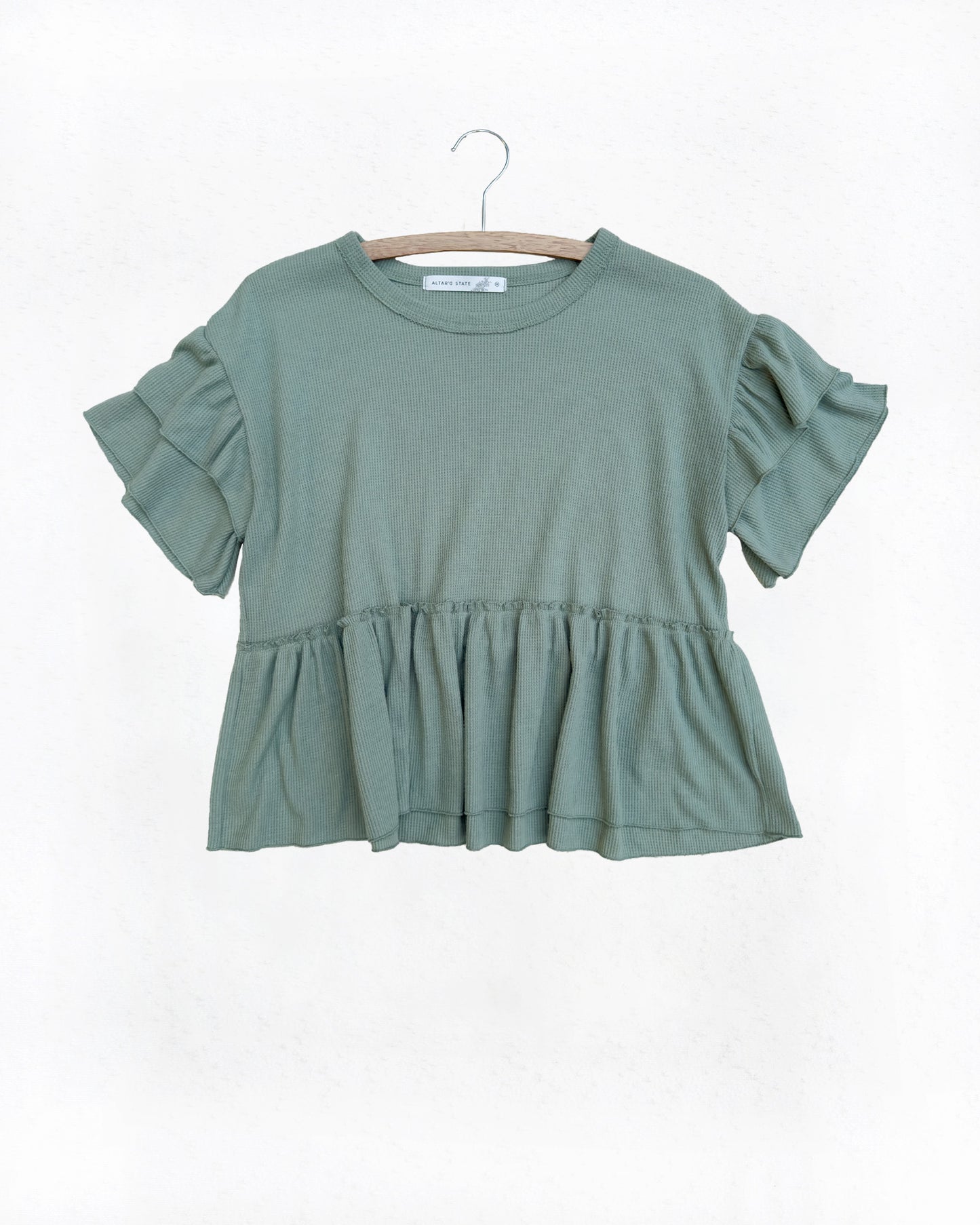 Altar'd State Waffle Babydoll Top (M)