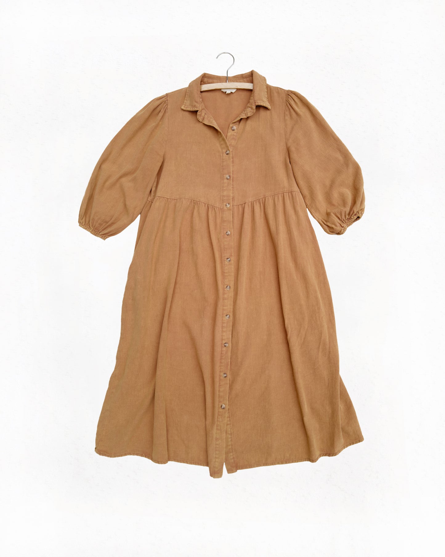 Terracotta Button-Down Dress (S/M)