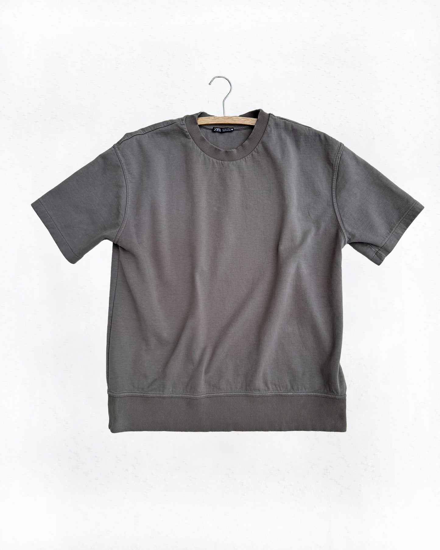 Zara Oversized Short-Sleeve Sweatshirt (S/M)