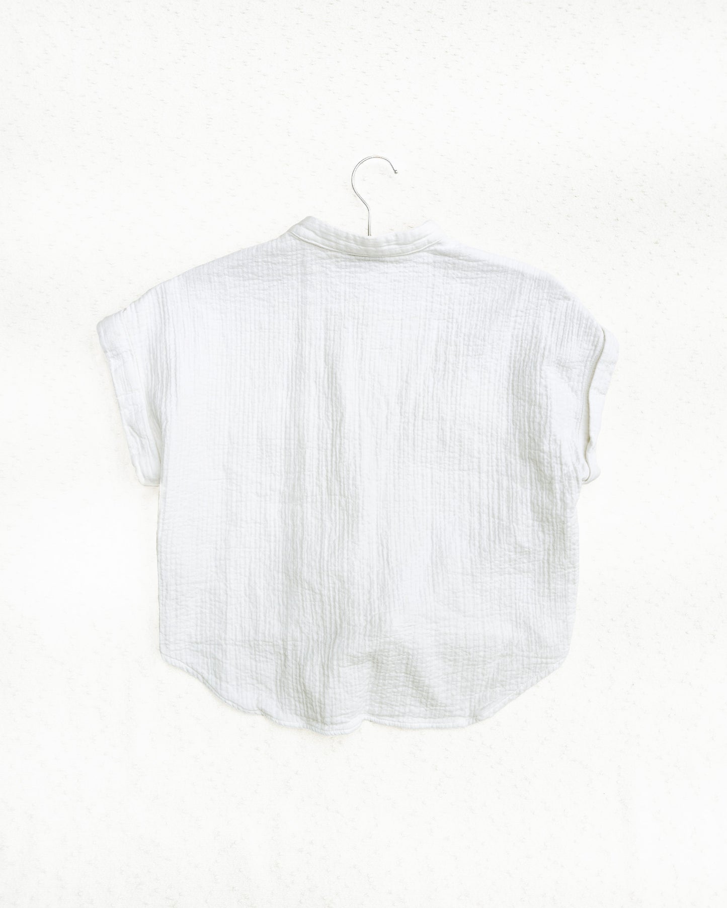 Cotton Button Tie Crop Top (S/M)