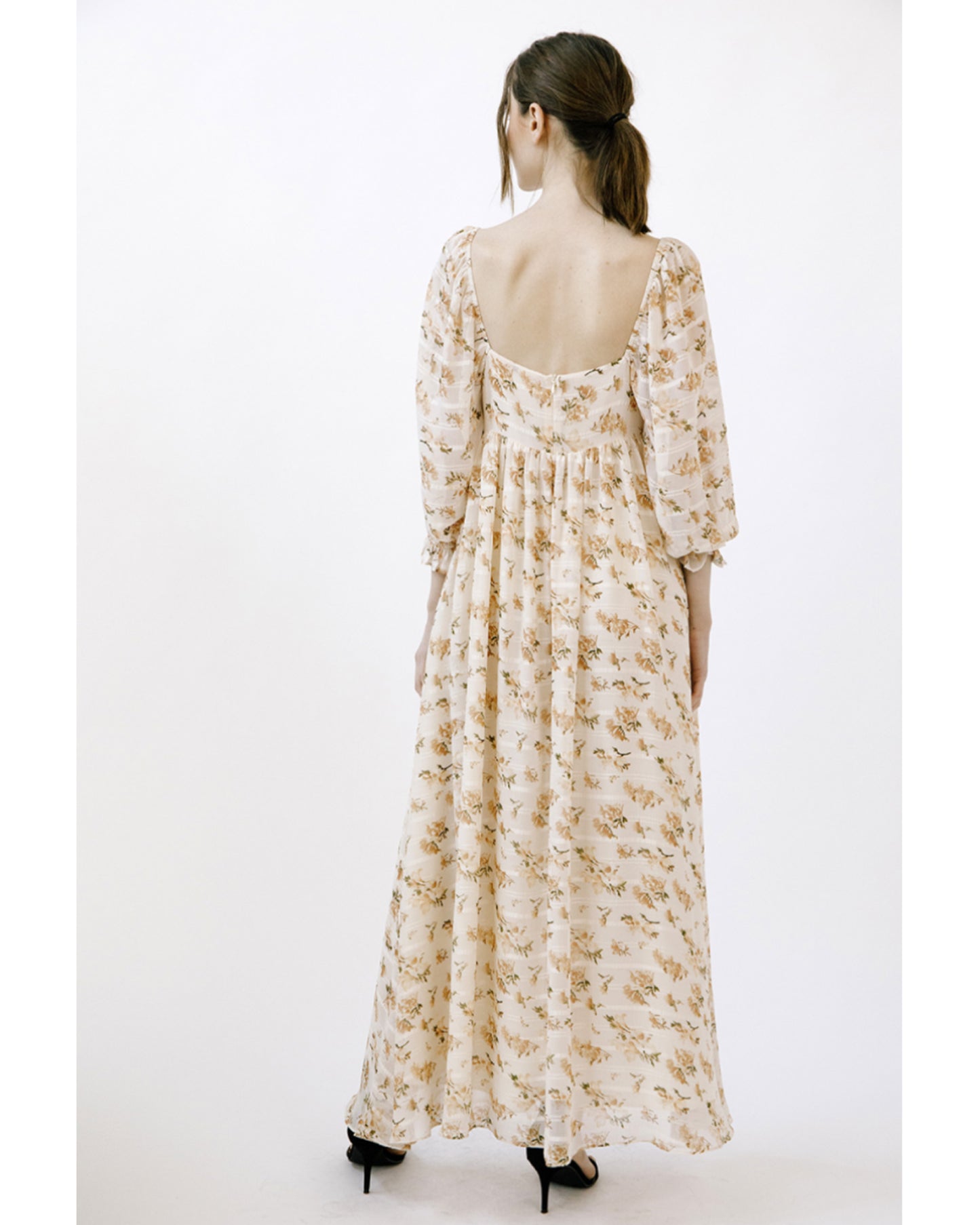 Floral Maxi Babydoll Dress (S/M)