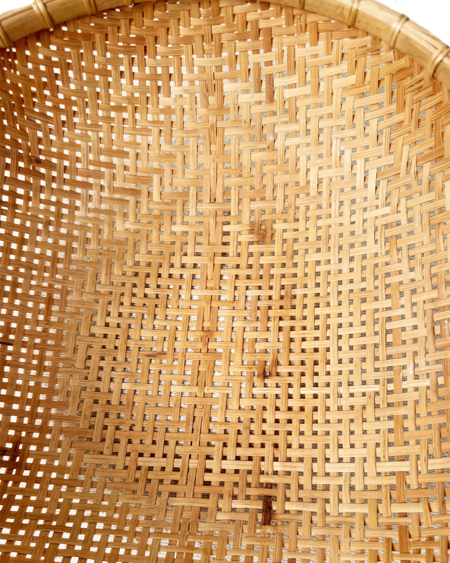 Wicker Vintage Winnowing Woven Basket | Bowl | Wall Hangings (Set of Two)