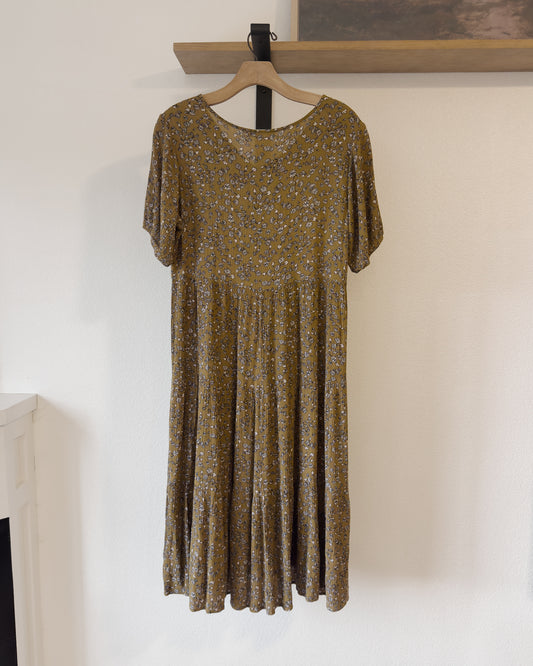 Tiered Babydoll Midi Dress (M)