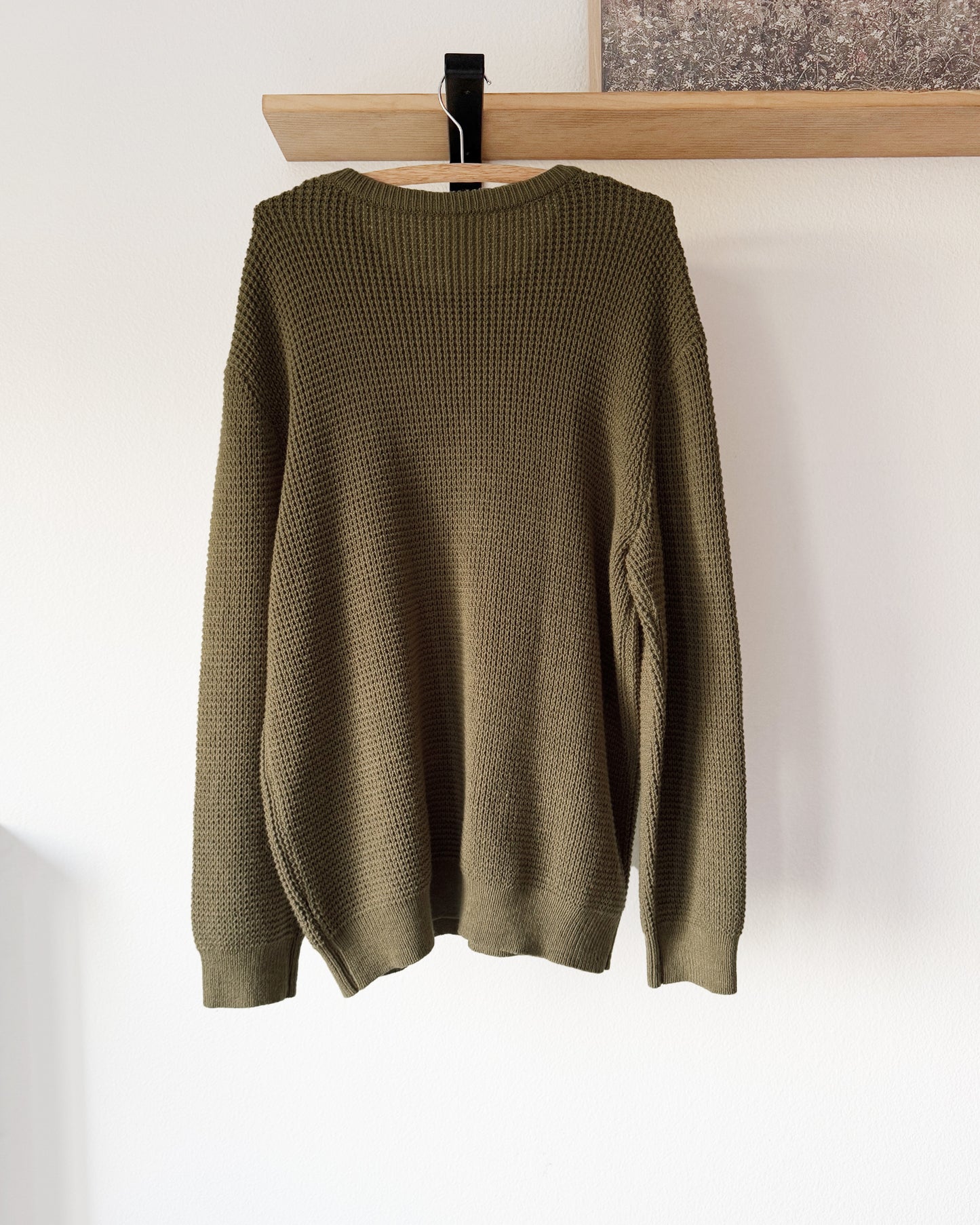 Oversized Waffle Knit Sweater (M-XL)