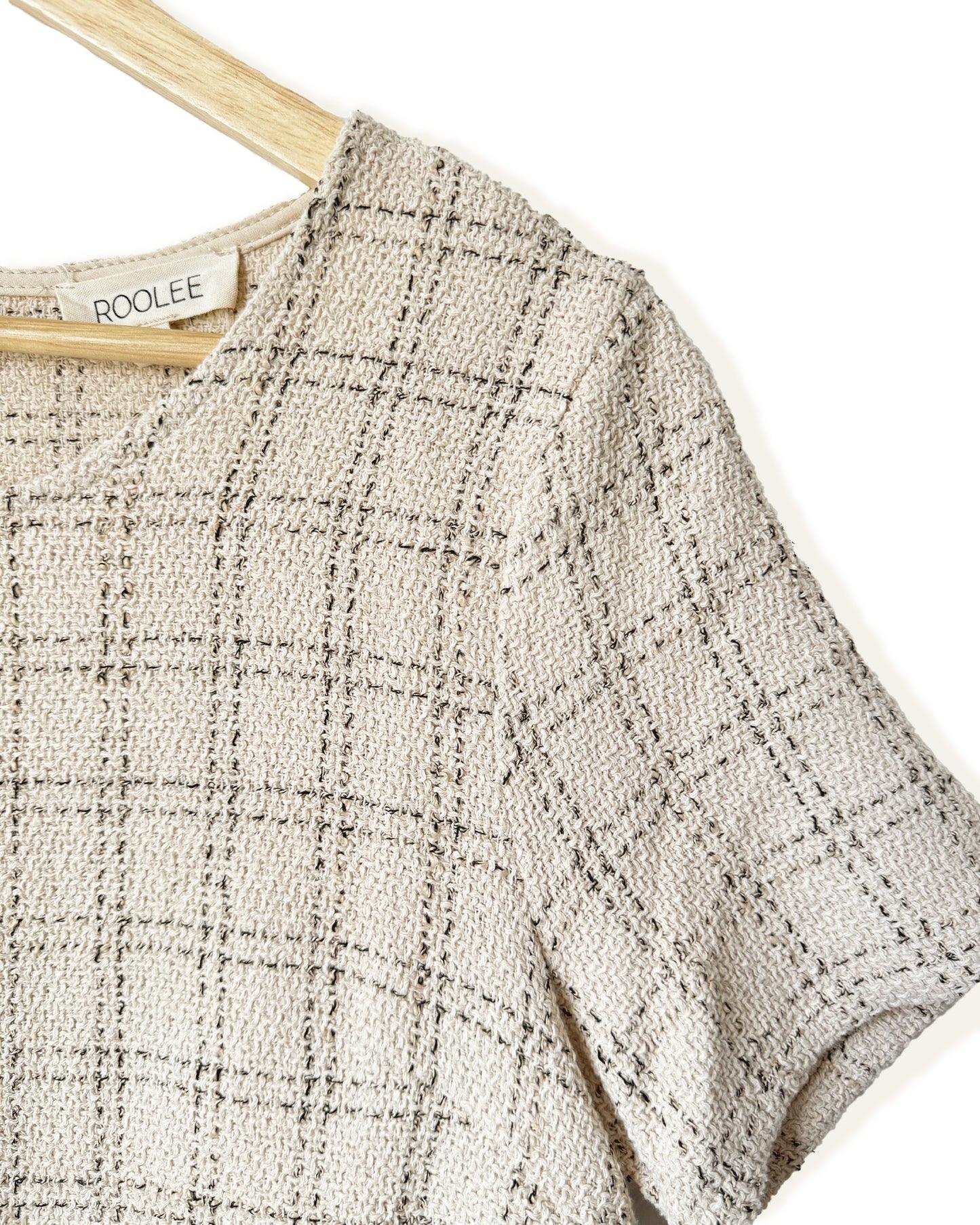 Roolee Short Sleeve Round Neck Peplum Blouse (S)