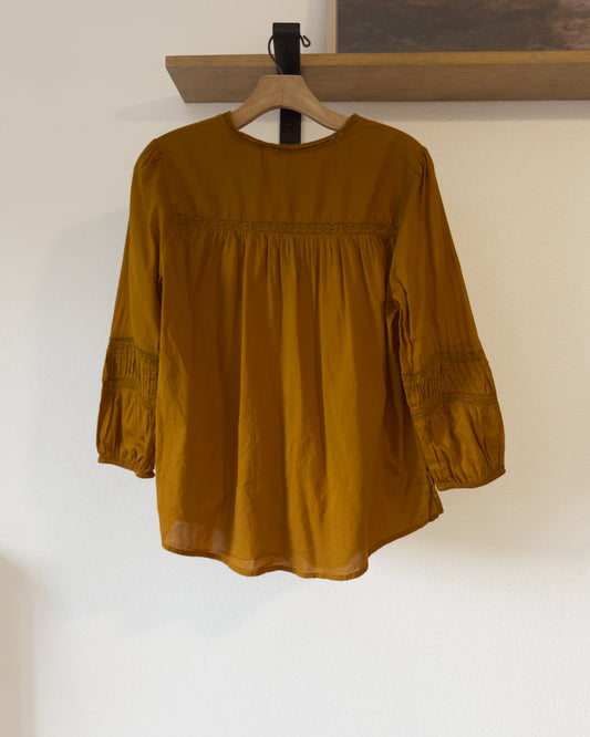 Mustard Cotton Blouse (S)