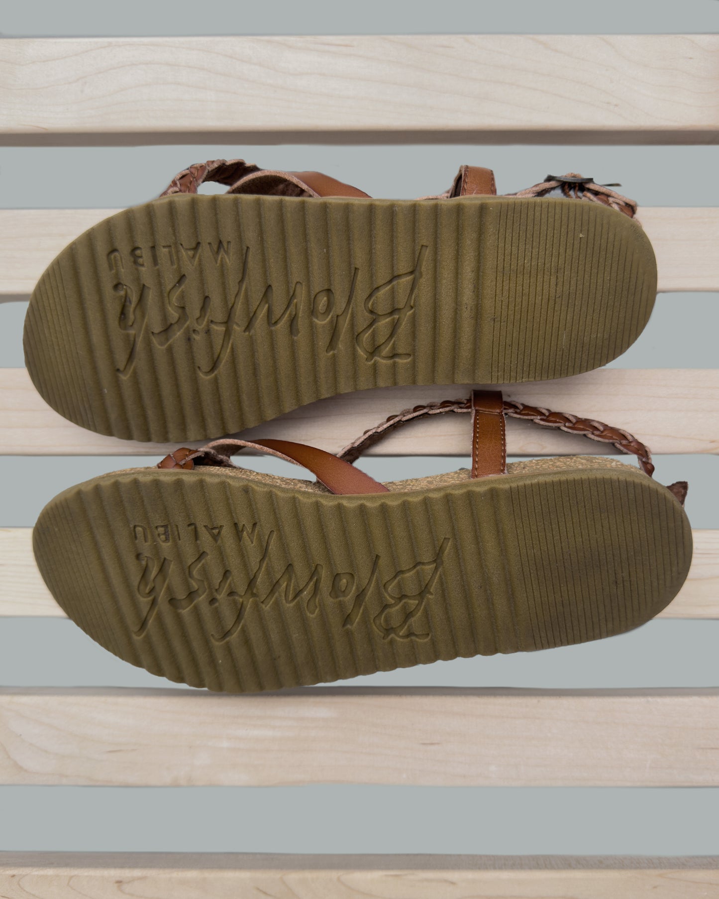 Braided 1" Platform Wedge Sandals (6.5)