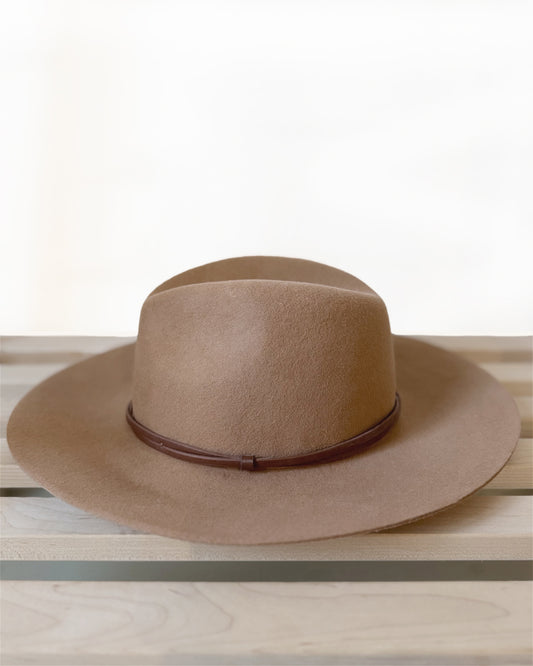 Wool Wide-Brim Fedora Hat (One-Size)