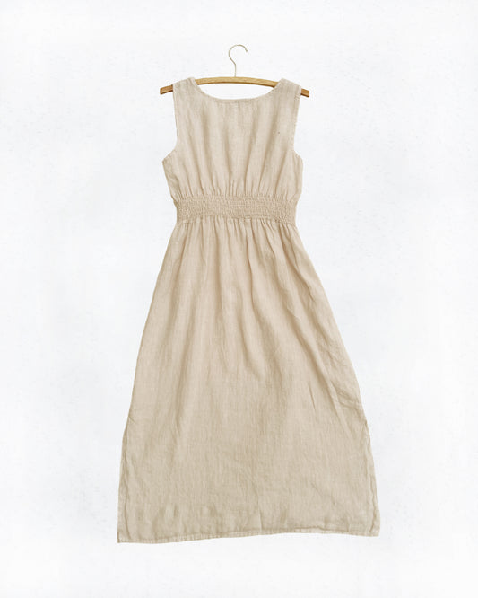 Linen Midi Dress (L)