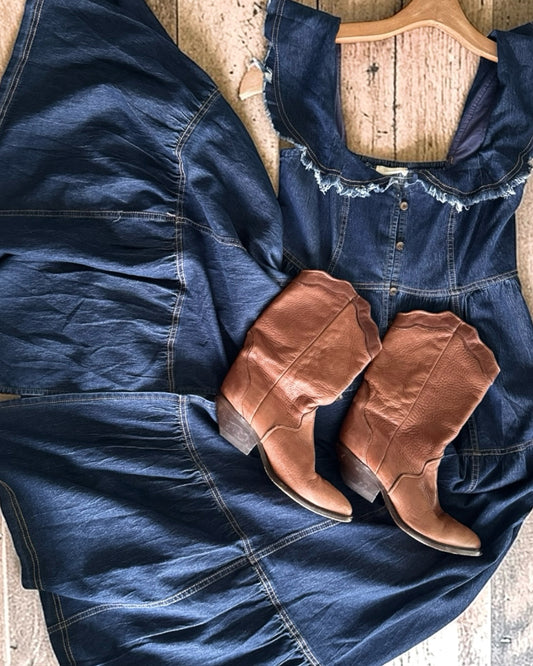Leather Cowgirl Boots (6M)