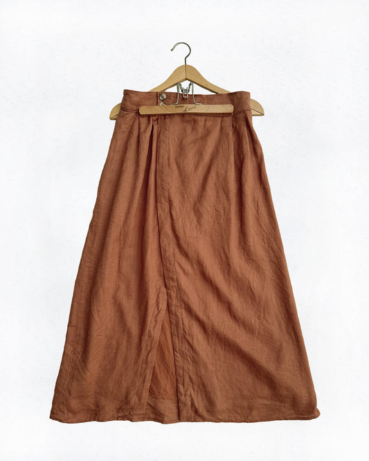 Anthropologie Linen Wrap Skirt (4P)