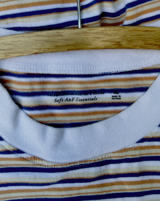 A&F Striped Retro Tee (XL)