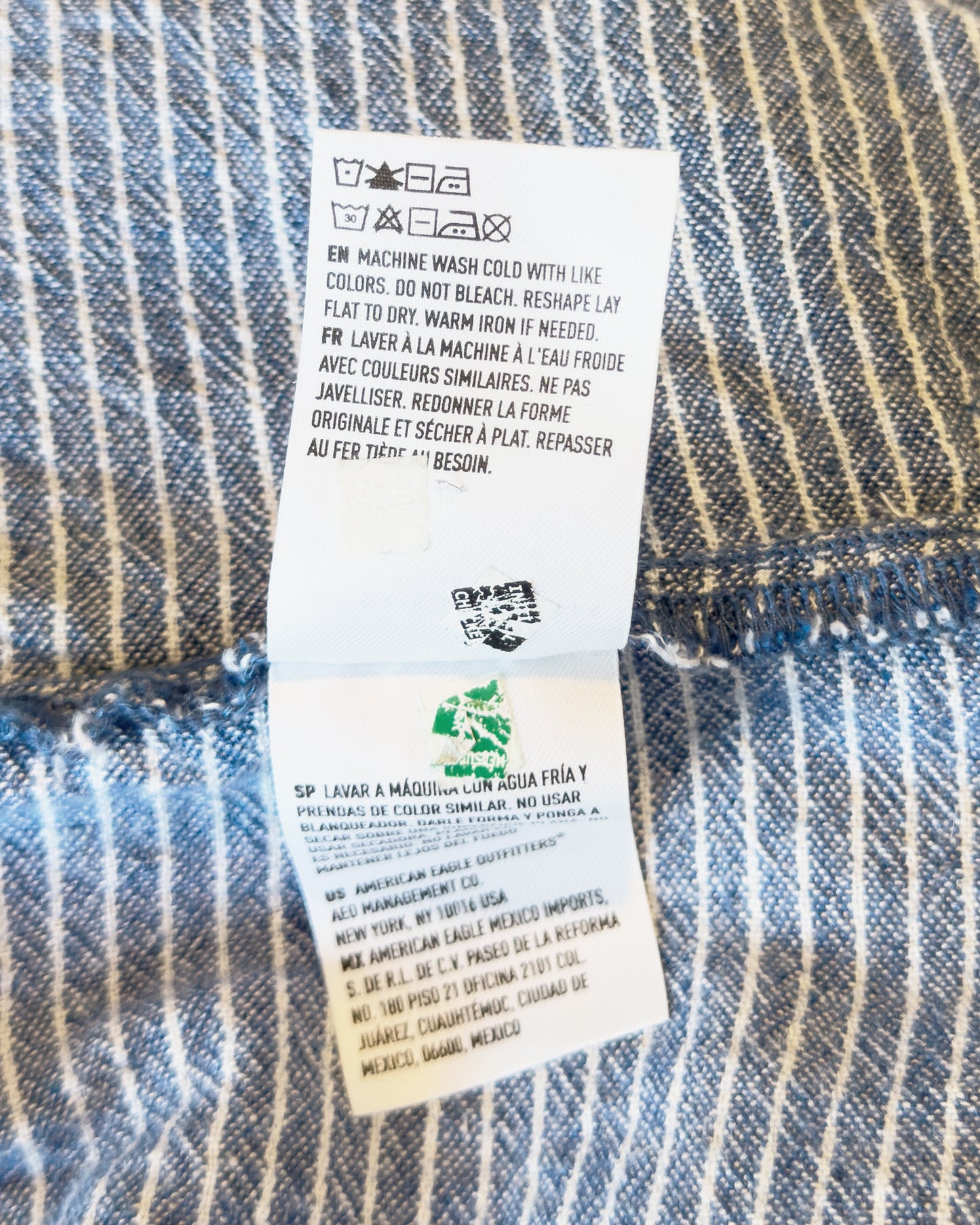 AE Linen Blend Tiered Dress (M)