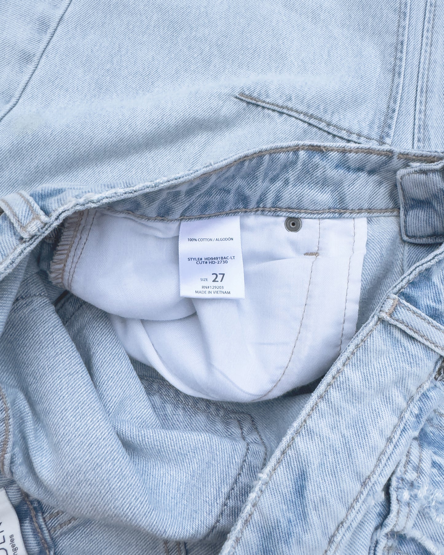 Hidden Sammie Light Wash Crop Barrel Jeans (Oversized 27/28)