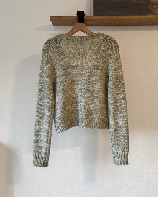 V-Neck Marbled Green Cardigan ( XS)