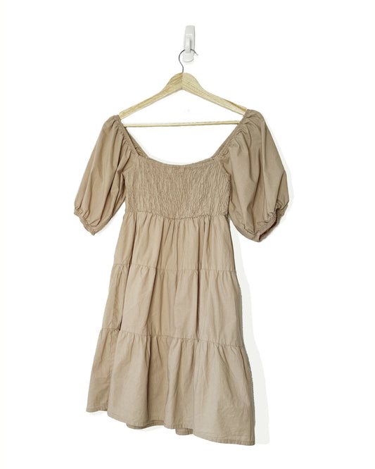 Balloon Sleeve Cotton Dress (XS)