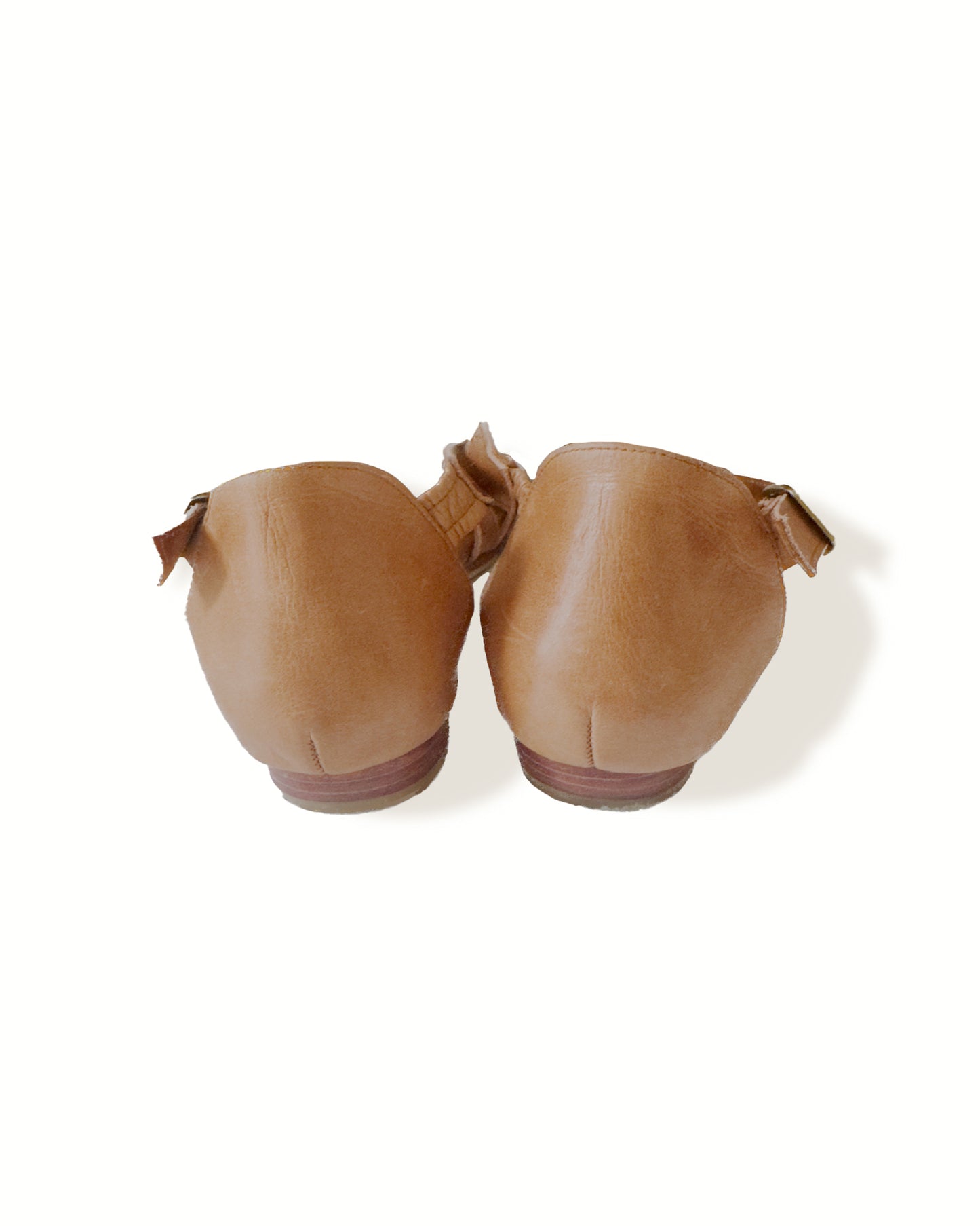 Balielf Handmade Scalloped Leather Flats (7.5)