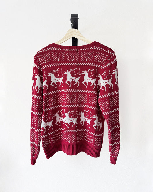 Reindeer Cotton Christmas Sweater (M)