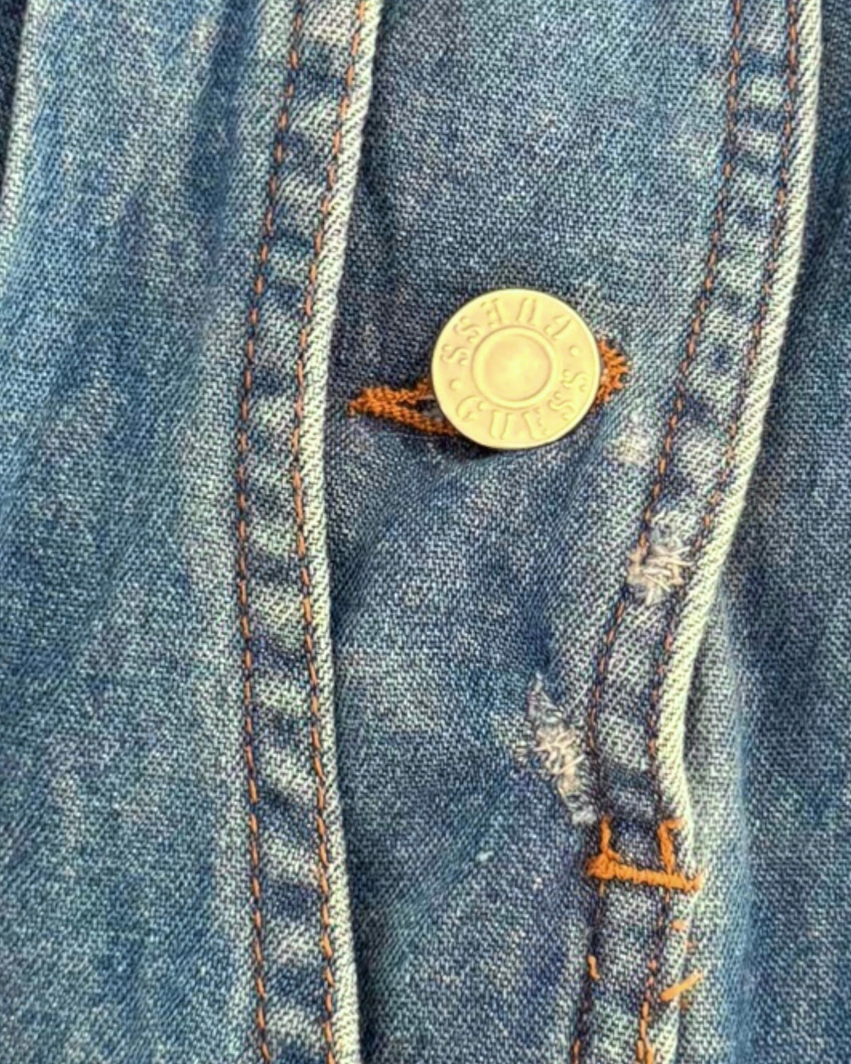 Vintage Guess Jeans Blue Denim Overall Dress (S)