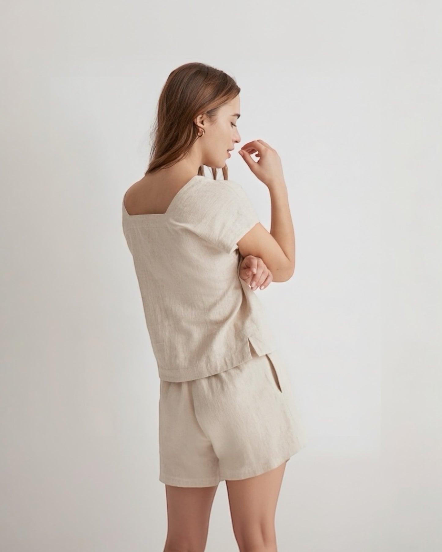 Madewell Natural Linen-Cotton Square-Neck Top (2)