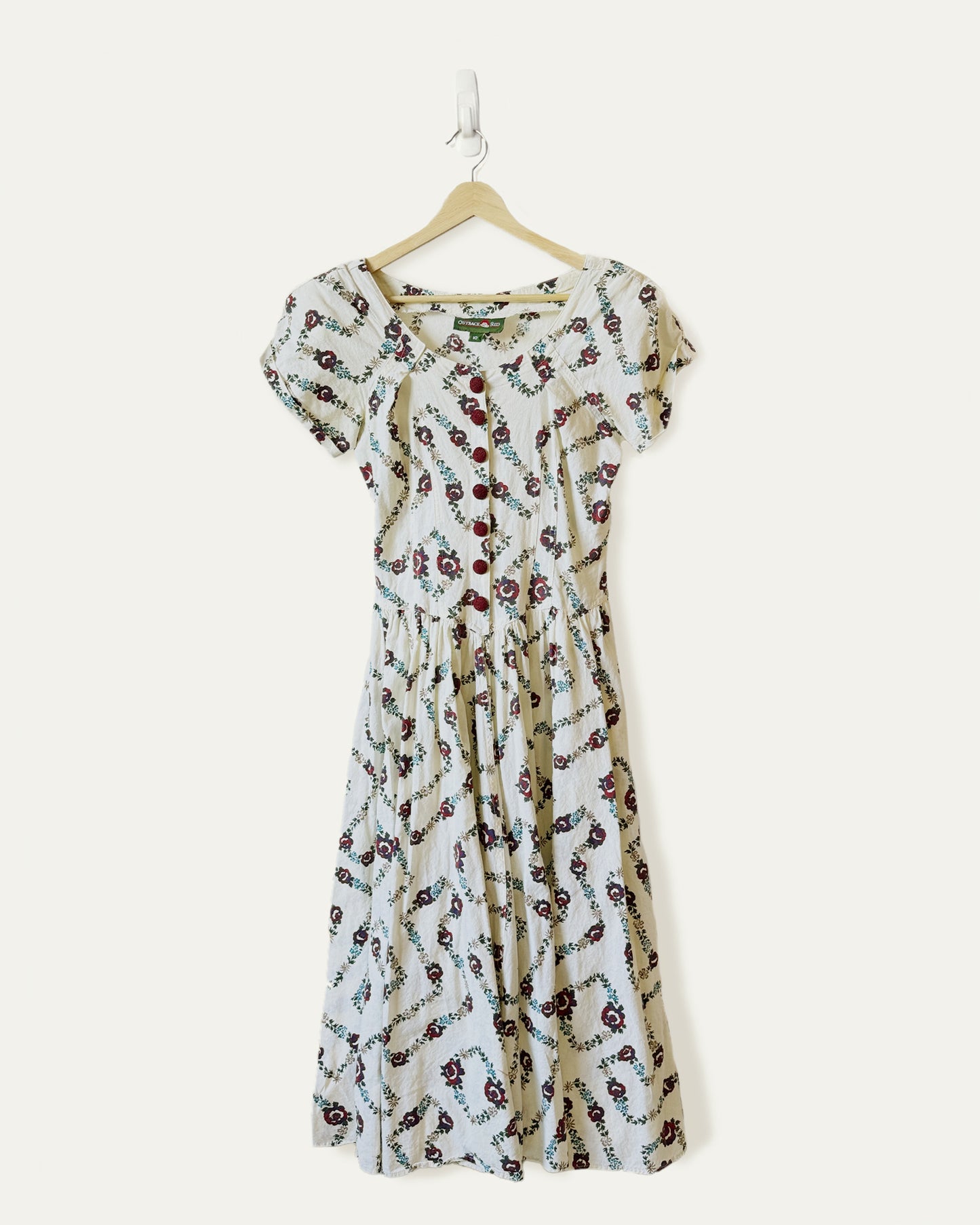 Vintage 1980's Cotton Floral Dress (S/M)