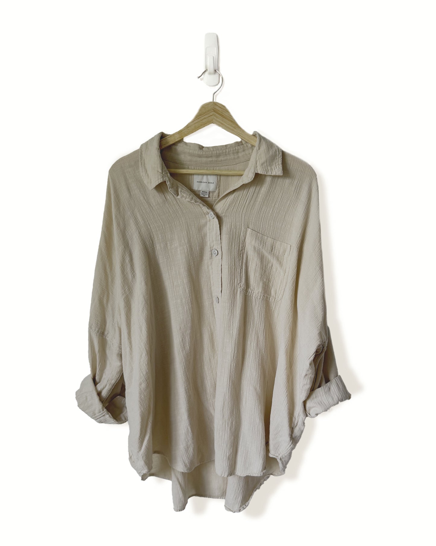 AE Oversized Button Down Top (M)