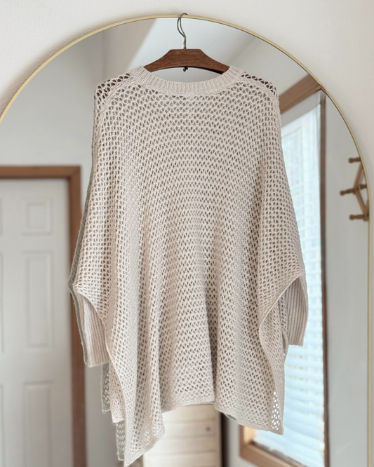 Oversized Open-Knit Sweater (M/L)