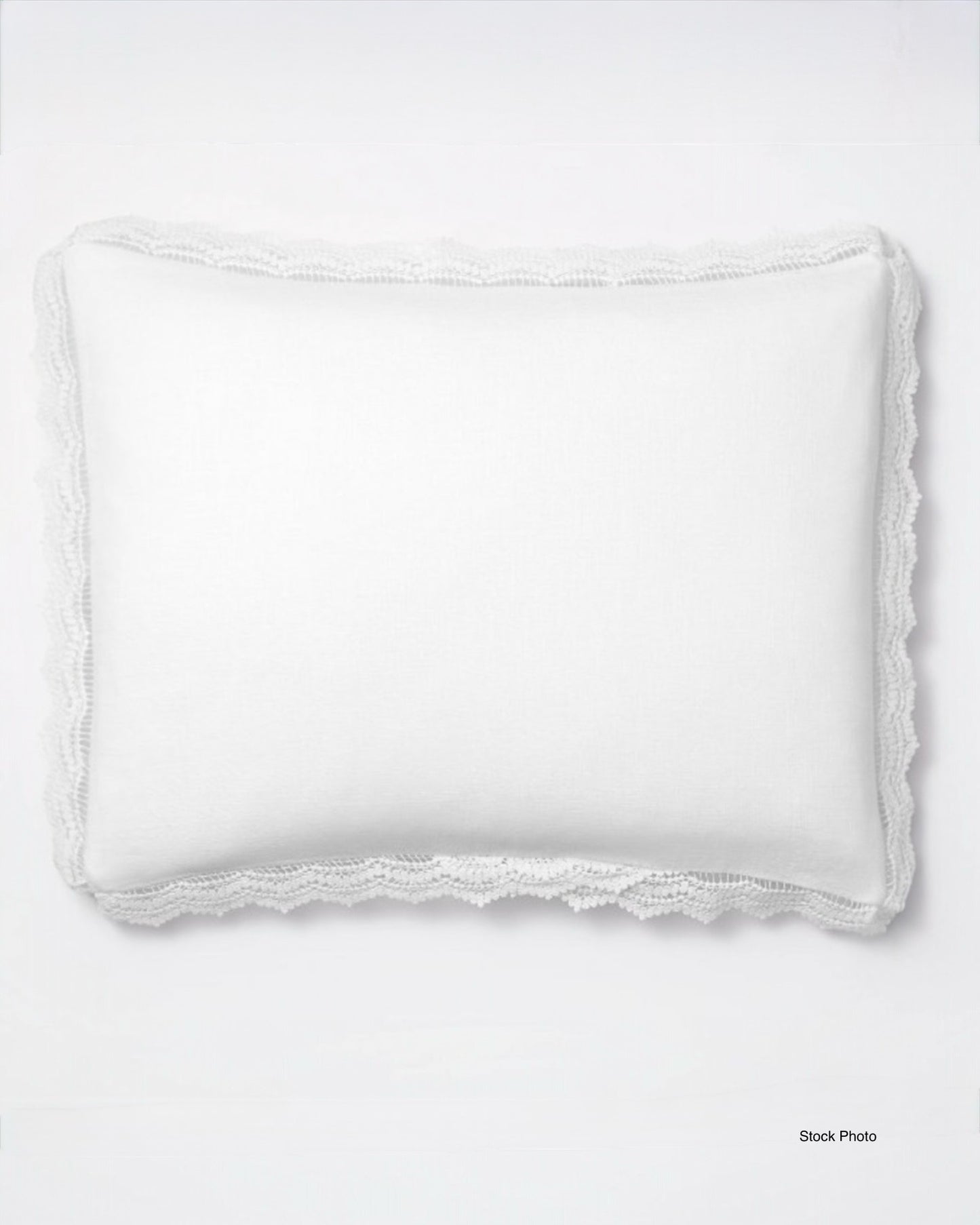 Lace Border Cotton Pillow Sham Set (Standard)