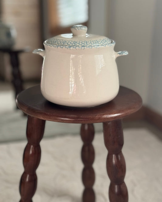 Vintage Stoneware Soup Tureen Bowl (5.25 x 7”)