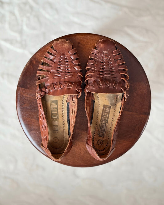 Leather Huarache Flats (7)