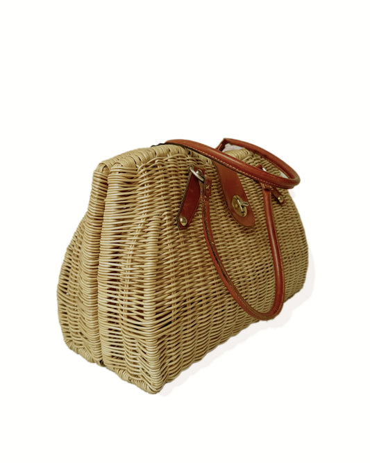 Vintage Woven Basket Bag | Purse