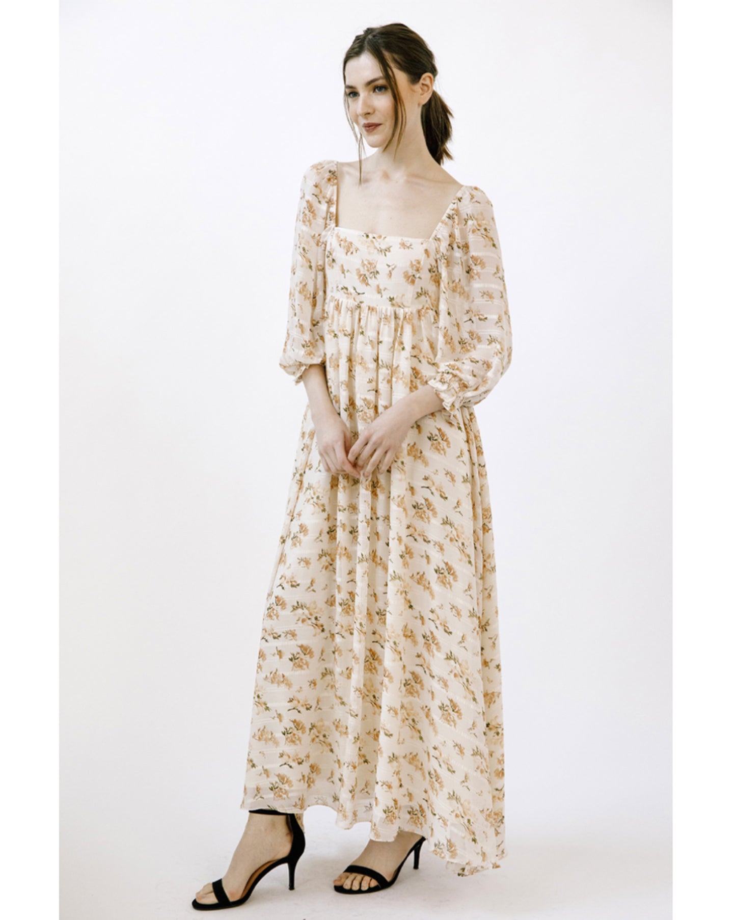 Floral Maxi Babydoll Dress (S/M)
