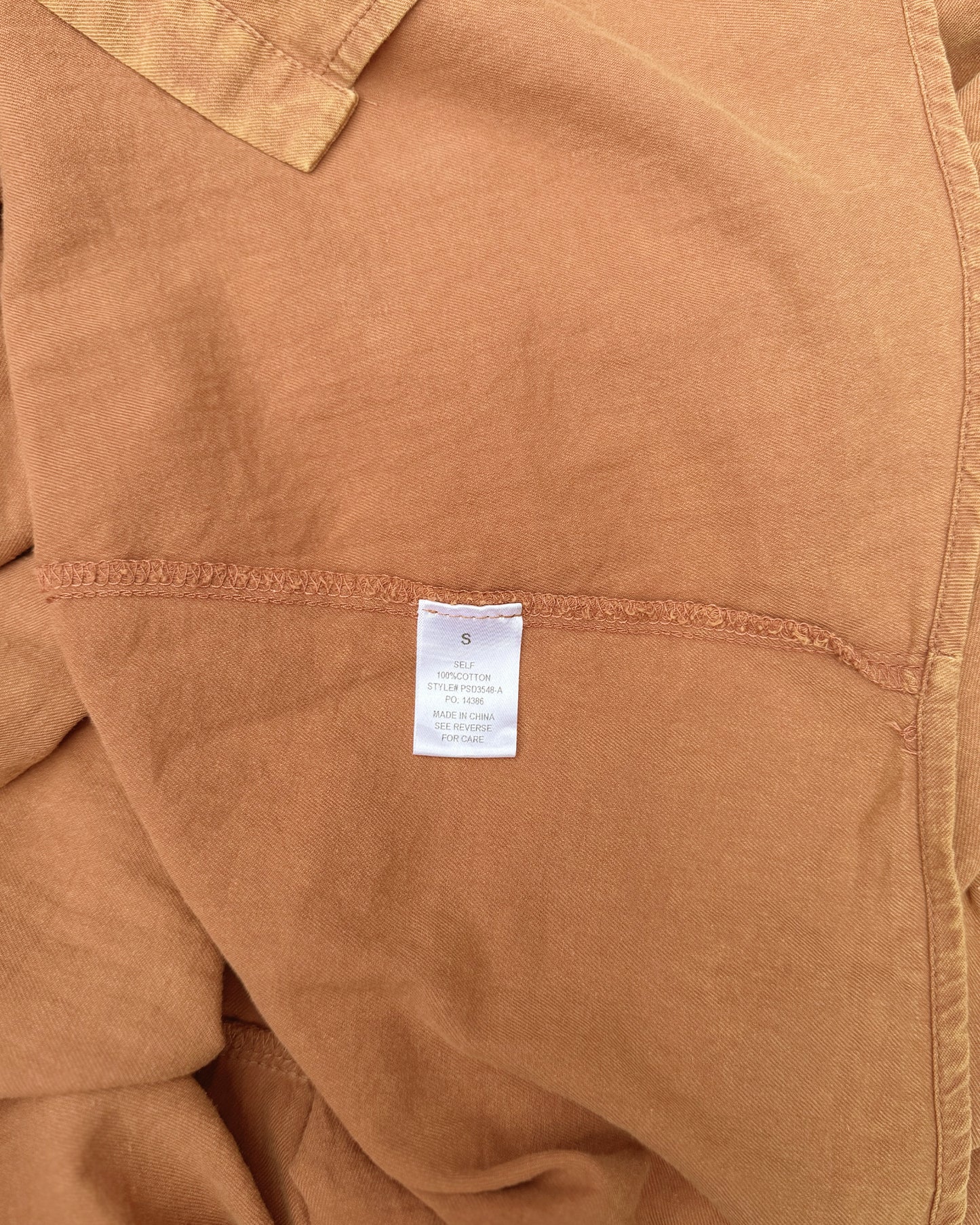 Terracotta Button-Down Dress (S/M)