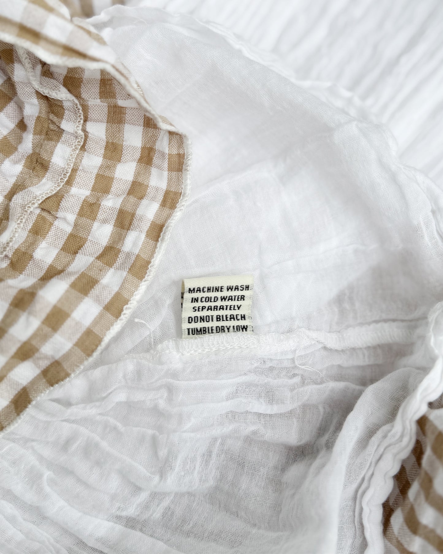 Gingham Ruffle Midi Dress (XS)