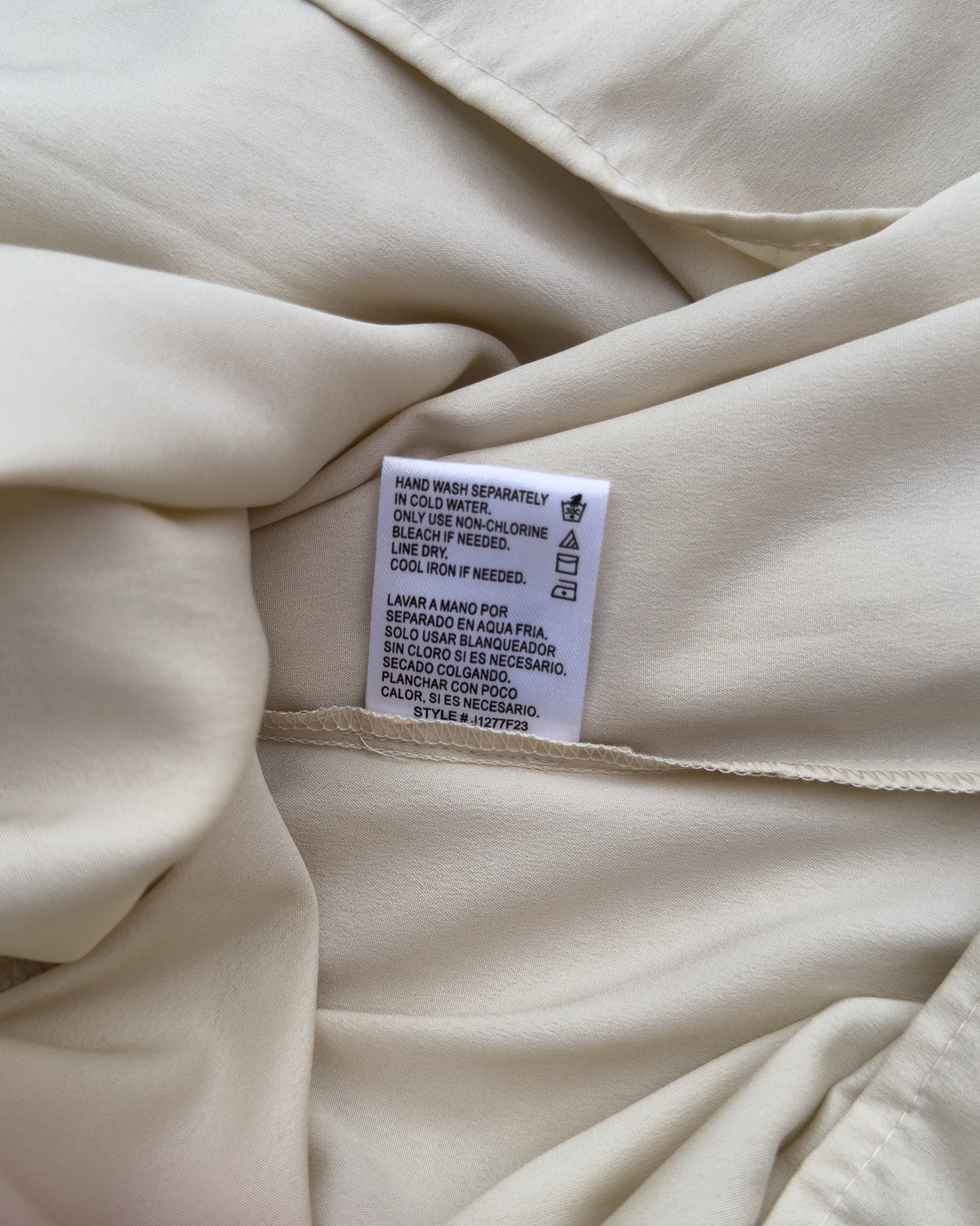 Swiss Dot Ivory Maxi Dress (M)