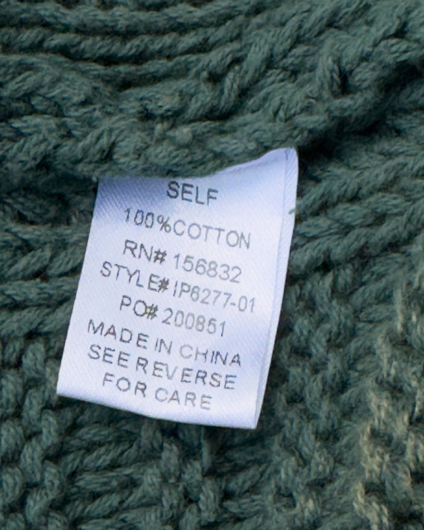 Cotton Cable Knit Cardigan Sweater (M)