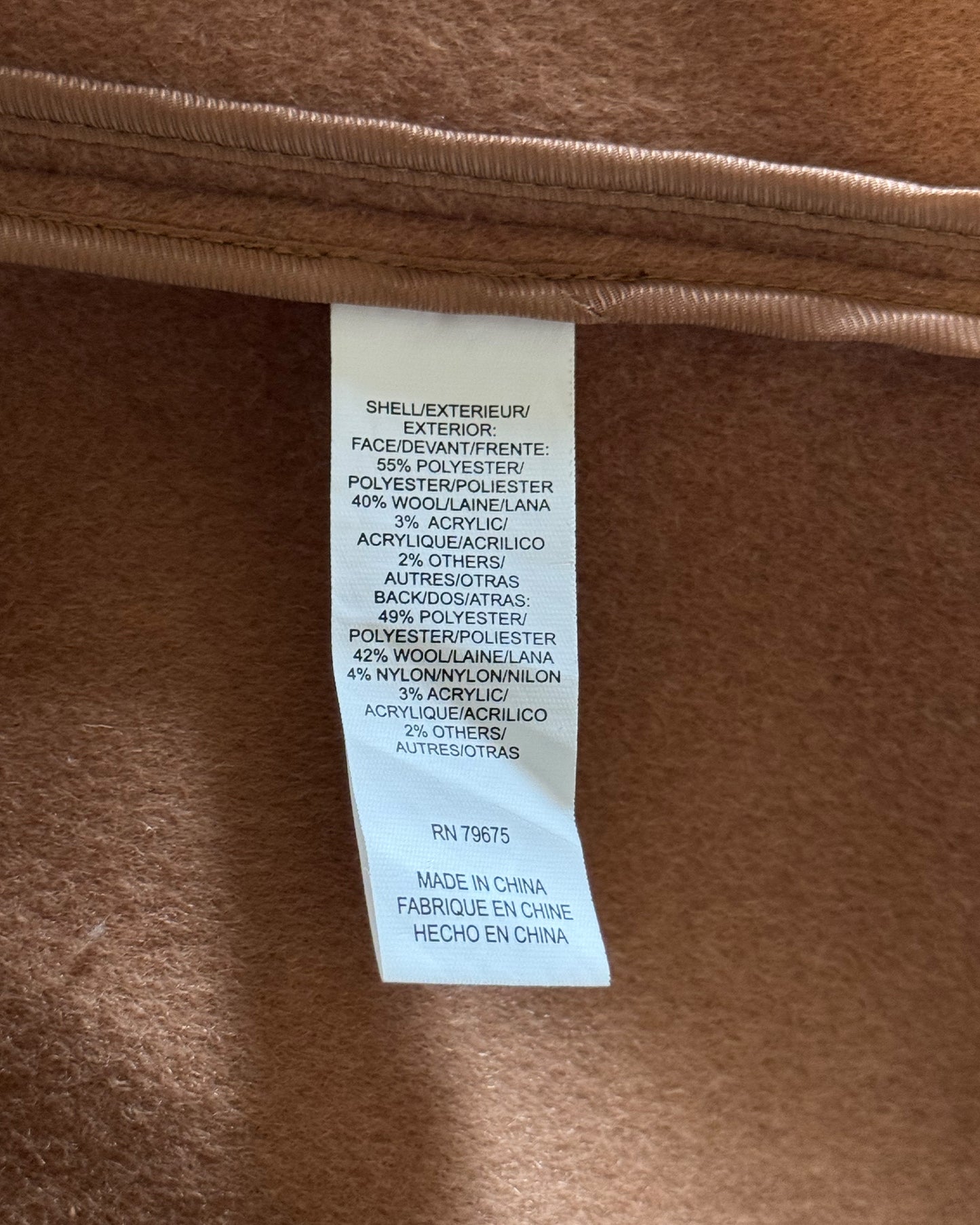 Soft Wool Wrap Coat (L)