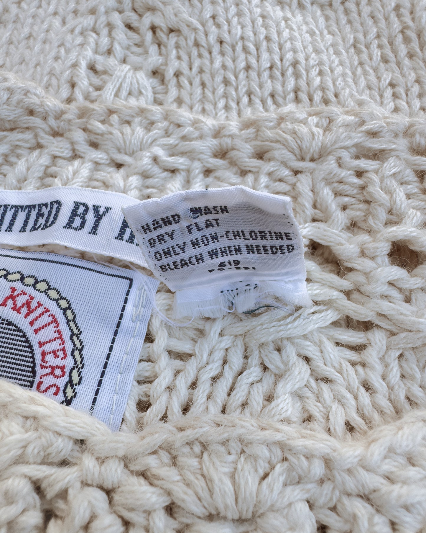 Hand-Knit Fisherman’s Sweater (XL)