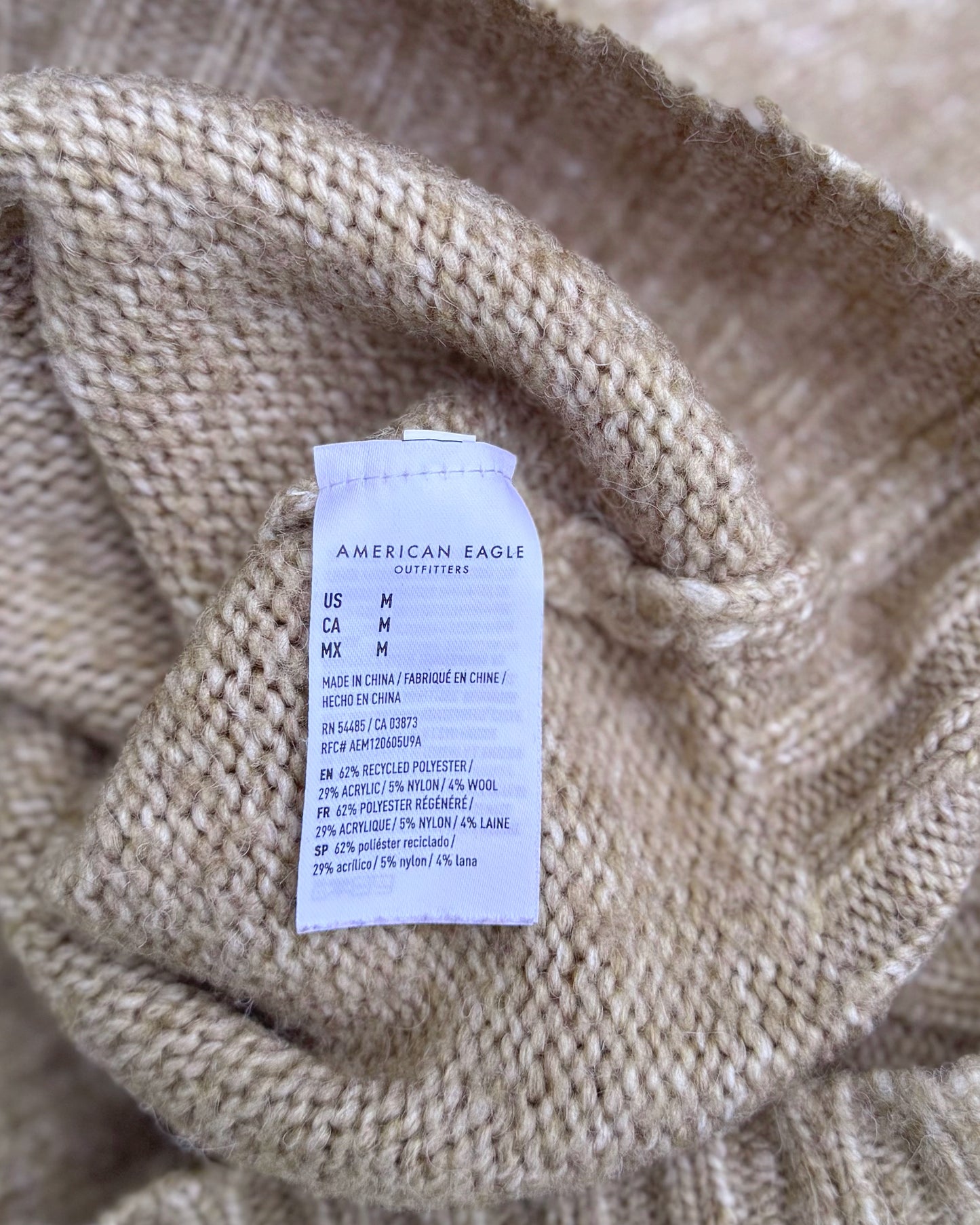 AE Half Zip Slouchy Sweater (M)