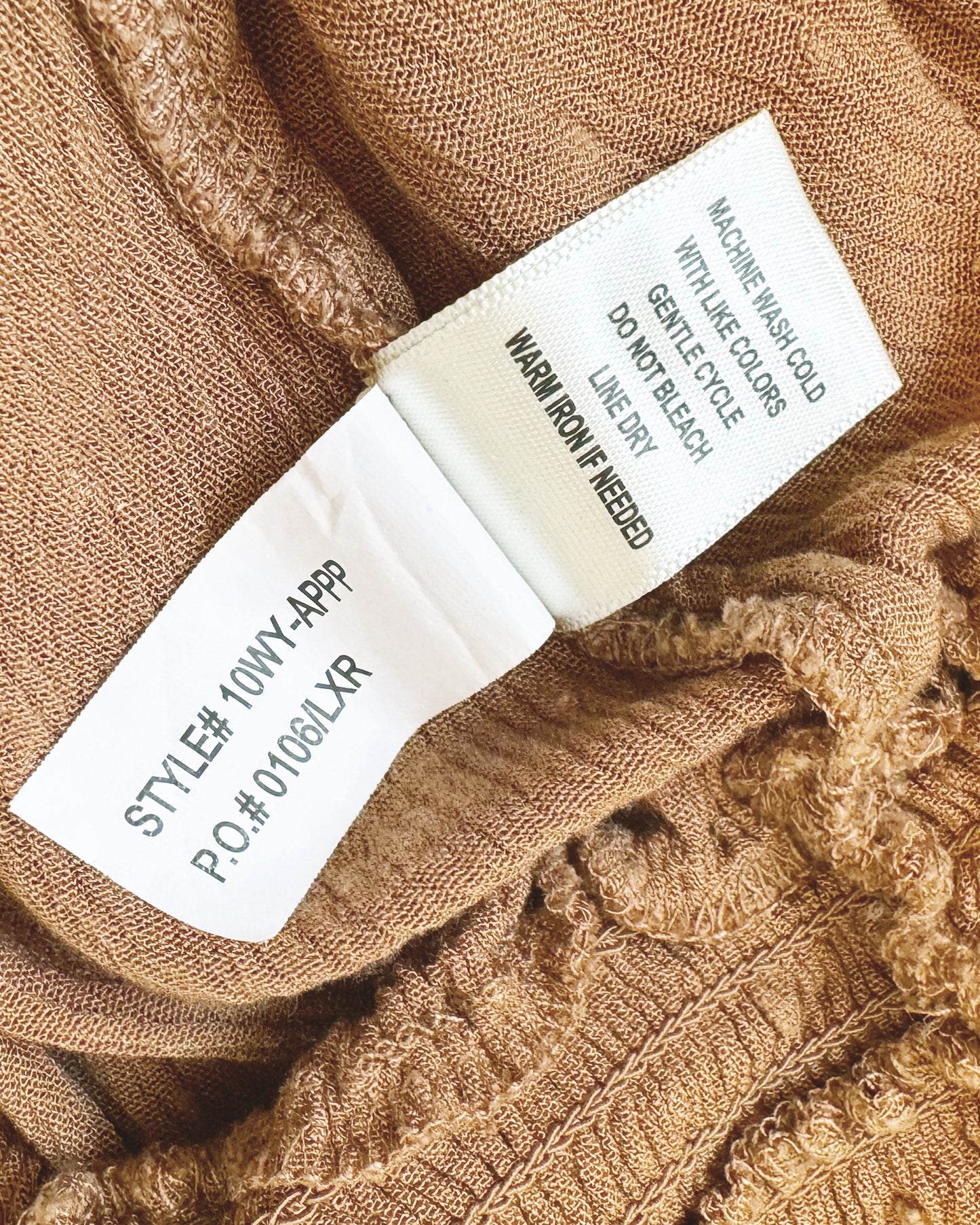 Terracotta Flutter Sleeve Top (L, fits like S/M)