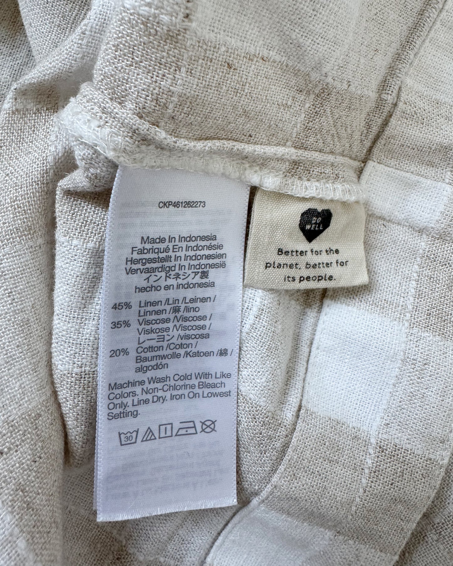 Gingham Linen Button-Back Top (2)