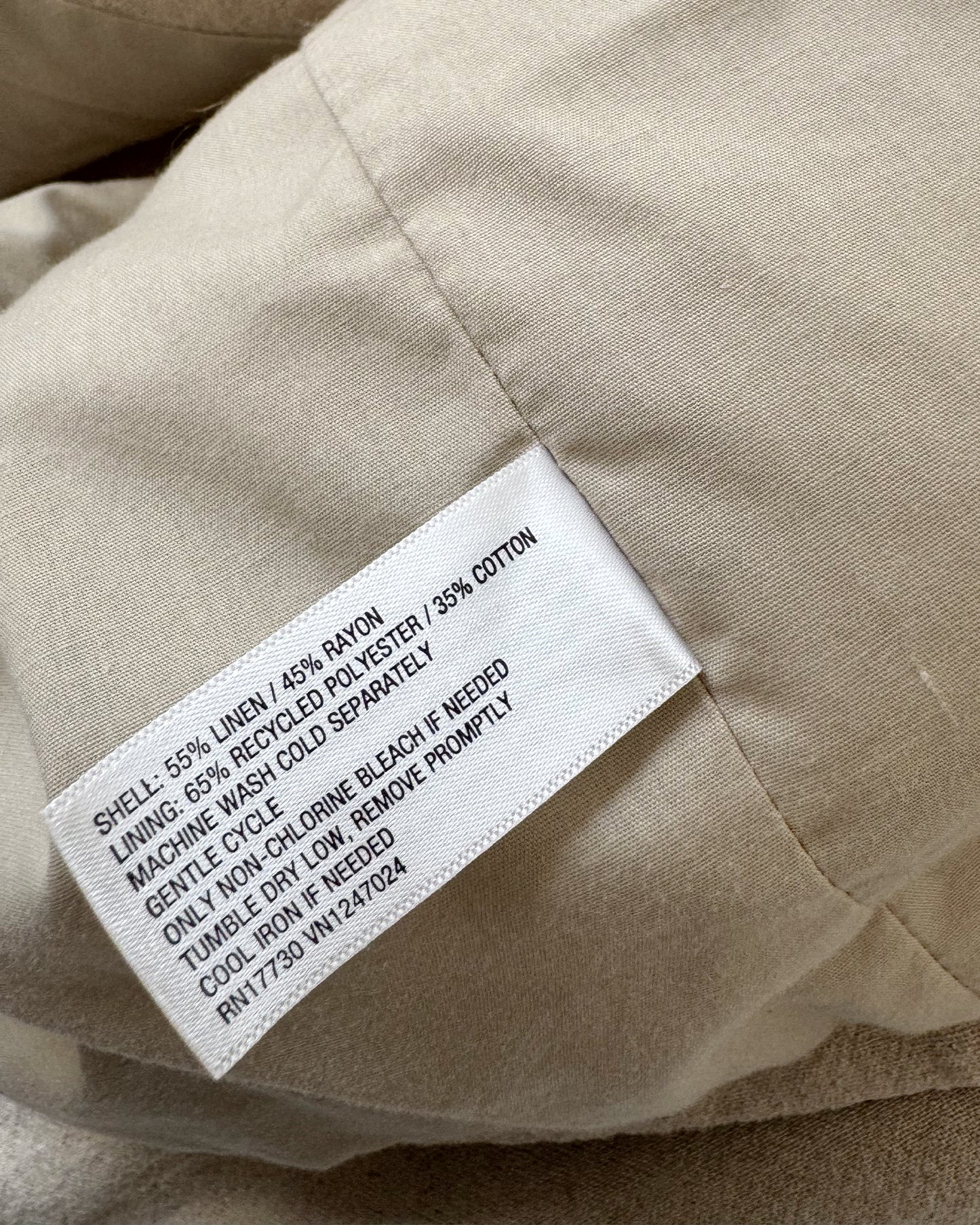 Oversized Linen Blend Blazer | Beige (M)