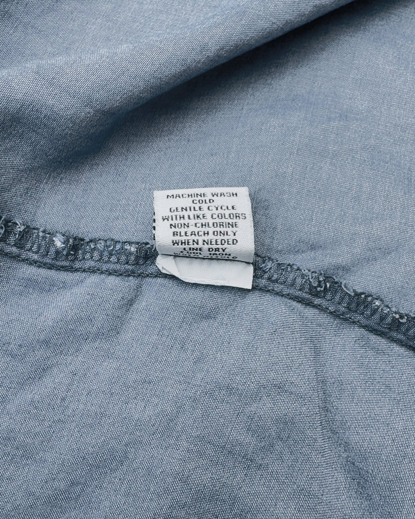 Lightweight Denim Button-Down Top (L)