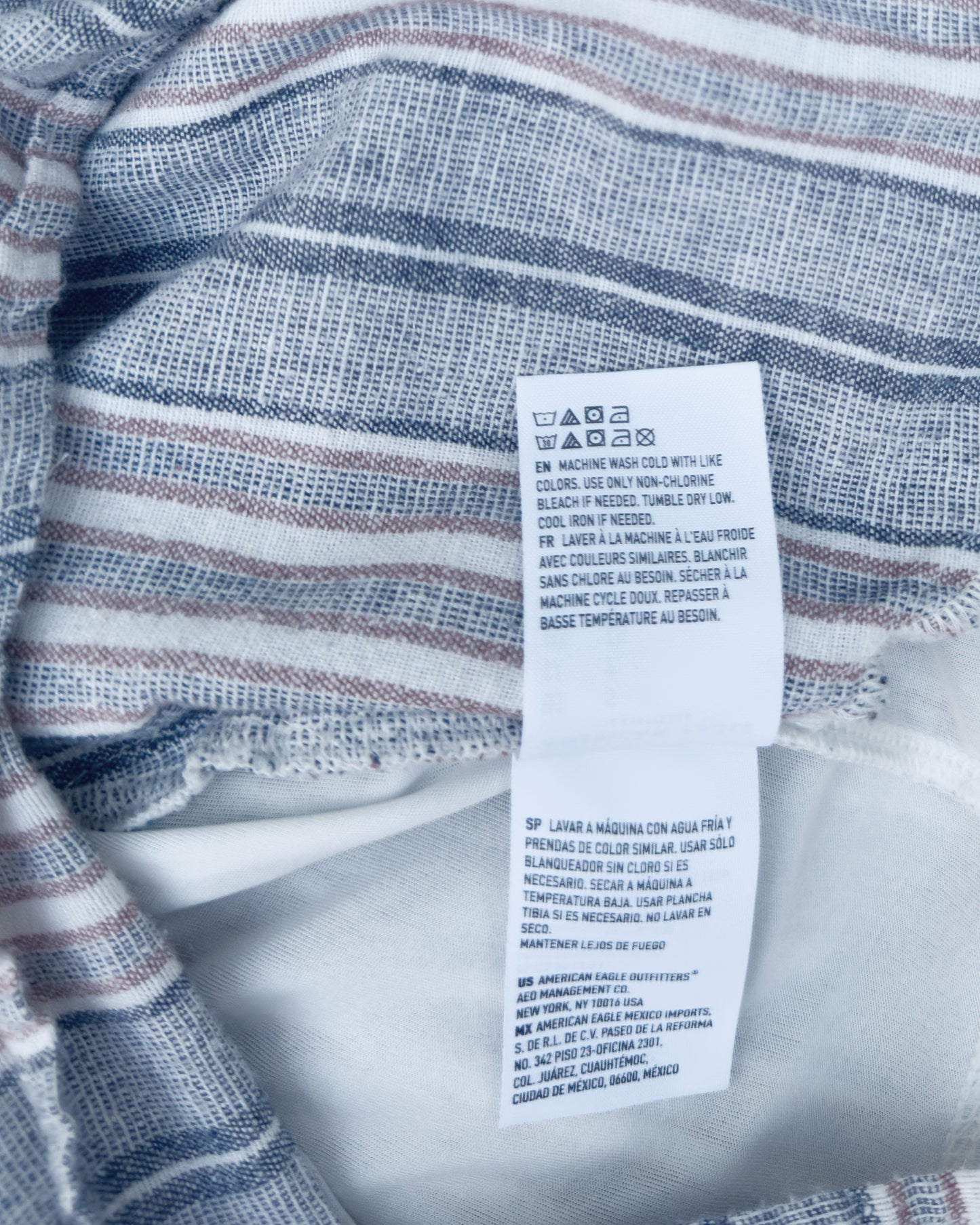 AE Cotton/Linen Blend Striped Romper (S)