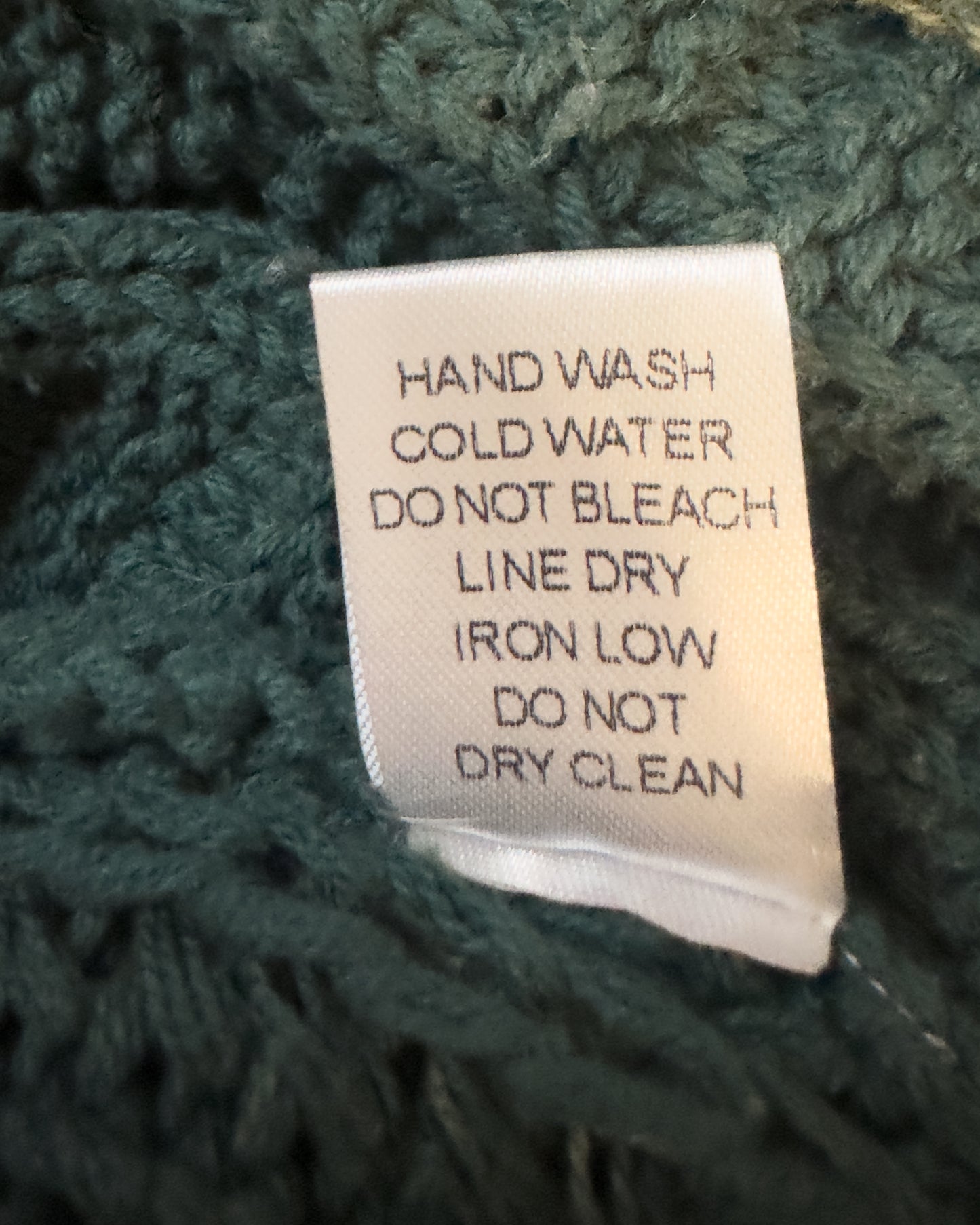 Cotton Cable Knit Cardigan Sweater (M)