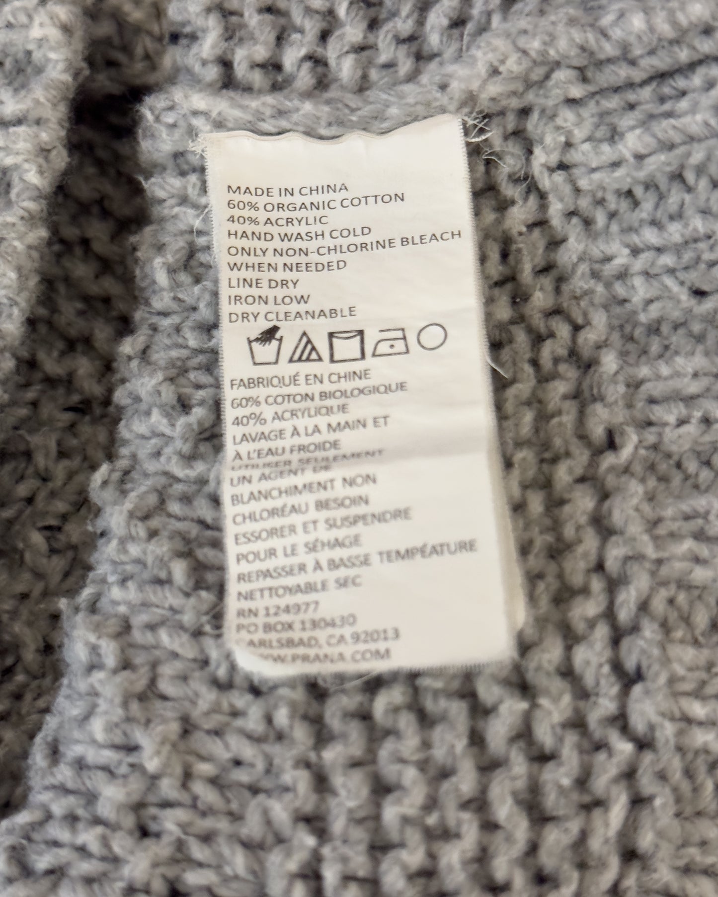 Organic Cotton Prana Chunky Sweater (L)