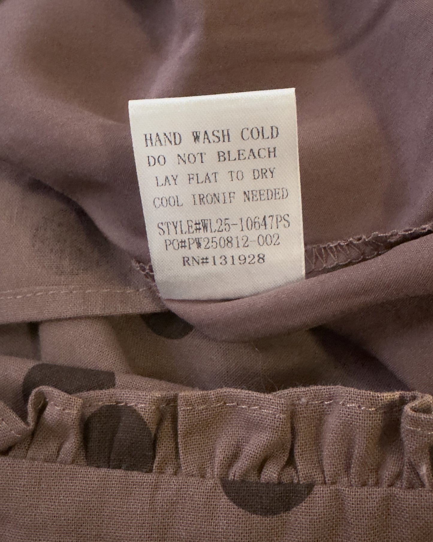 Ruffle Detail Maxi Dress in Chocolate Dot (S)